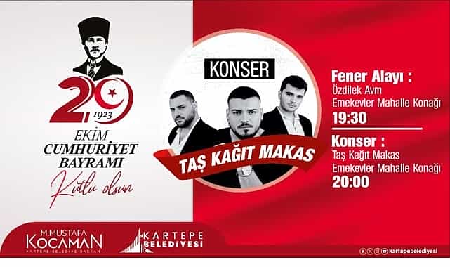 kartepede cumhuriyet bayrami coskusu