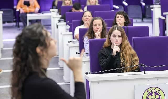 buca belediyesinden engelsiz hizmet icin onemli adim belediye personeline isaret dili egitimi