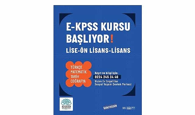 nilufer belediyesinden engelli bireylere ucretsiz e kpss kursu
