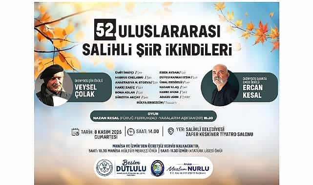 salihli siir ikindileri 52nci kez sanatseverlerle bulusuyor
