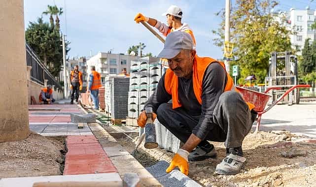 yenisehirde yol ve kaldirimlar yenileniyor