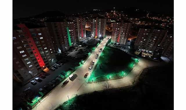 canik sokaklari tasarruflu aydinlatma sistemleriyle aydinlik ve guvenli