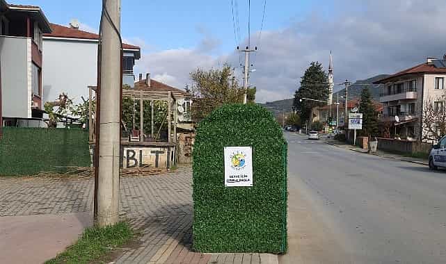 geyve belediyesinden konteynere yesil dokunus