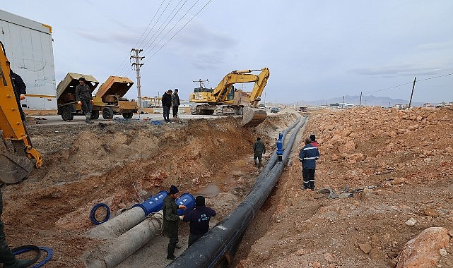 cevre yolu calismasi nedeniyle icme suyu hatti yenileniyor