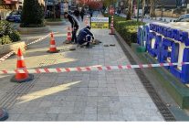 cumhuriyet bulvarinda granit taslara duzenli bakim