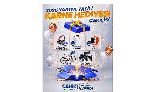 gelenek devam ediyor karne hediyeleri canik belediyesinden