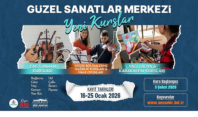 guzel sanatlar merkezinde yeni donem kurslari basliyor
