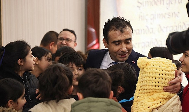 ibrahim bey ortaokulu ogrencilerinden belediye baskani kalayciya ziyaret