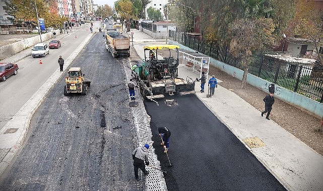 izmirde ulasimi rahatlatan asfalt atagi