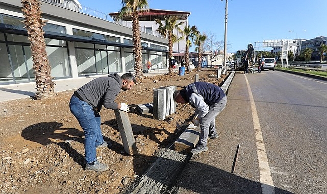 Menderes Belediyesi’nden Kaldırım Çalışması 1 menderes belediyesinden kaldirim calismasi