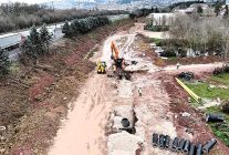 alikahya tem baglanti yolunda calismalar tam gaz