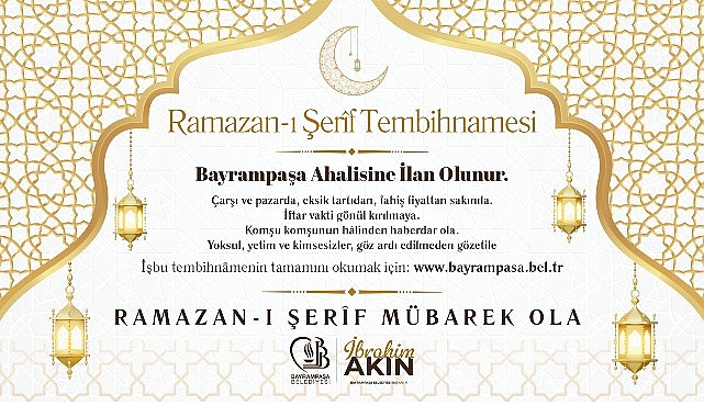 bayrampasa belediyesinden ramazan i serif tembihnamesi