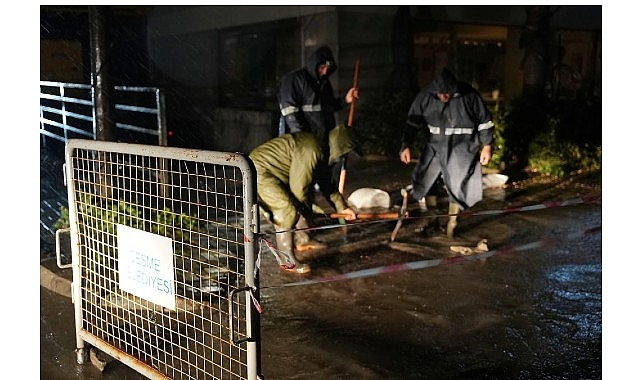 cesmede siddetli yagisa karsi kesintisiz mucadele