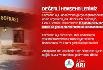 gonul sofrasi restoran iftar cadirinda hizmet verecek