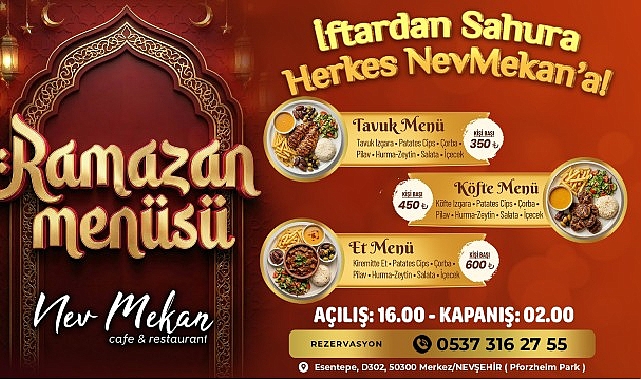 “İftardan Sahura Herkes NevMekan’a” Bekliyoruz! 1 iftardan sahura herkes nevmekana bekliyoruz