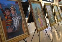 konya buyuksehir konyadaki gazzeli cocuklarin resimlerinden sergi acti