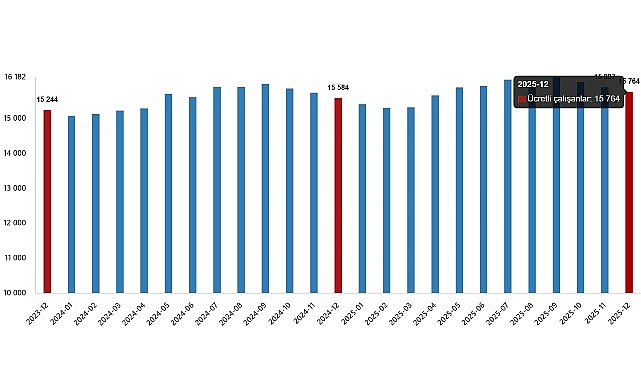 ucretli calisan istatistikleri aralik 2025