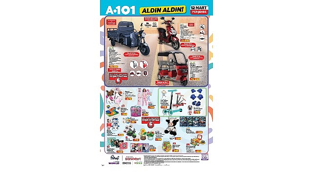 12 martta a101de mobilite urunleri