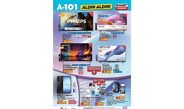 19 martta a101de mobilite ve teknoloji urunleri satisa sunuluyor