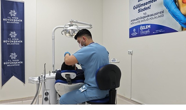 aydin agiz ve dis sagligi polikliniginin ilk gununde vatandaslardan yogun ilgi