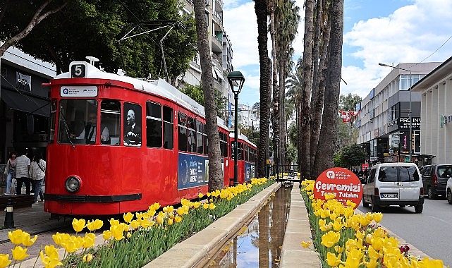 baharin mujdecisi laleler antalya sokaklarini renklendirdi
