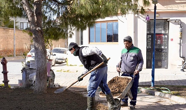 burhaniyede park ve yesil alanlarda bahar temizligi