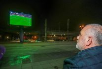 canikte milli mac heyecani dev ekranla paylasildi