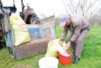 gubreler toprakla bulusuyor ciftcinin yuzu guluyor