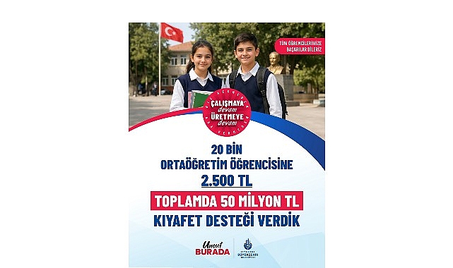 ibbden 20 bin ogrenciye kiyafet yardimi