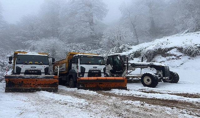 kartepede bayramda kar mesaisi