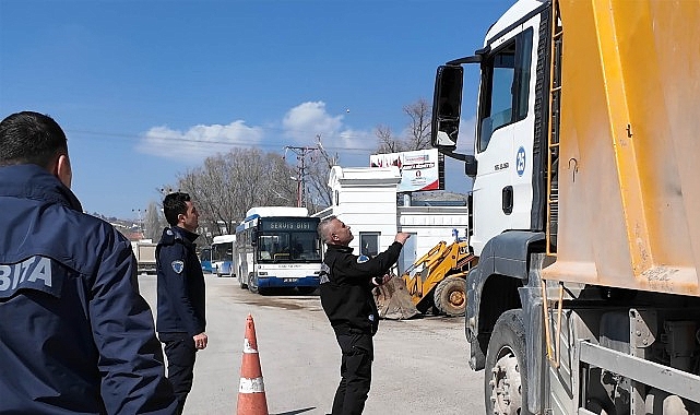 keciorende dronla hafriyat kamyonu denetimi