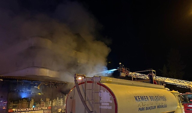 kemerde korkutan yangin