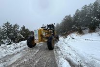 manisa buyuksehir belediyesinden spil daginda kar mesaisi