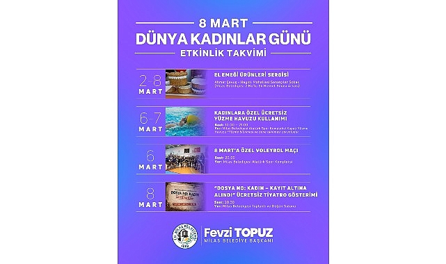 Milas Belediyesi 8 Mart’ı Birbirinden Farklı Etkinliklerle Karşılayacak 1 milas belediyesi 8 marti birbirinden farkli etkinliklerle karsilayacak