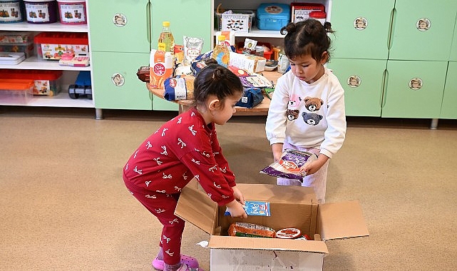 minik yureklerden ihtiyac sahiplerine ramazan kolisi