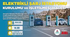 nevsehir belediyesinden 5 bes adet elektrikli sarj istasyon yerinin 10 on yil sureyle kurulumu ve isletilmesi isine ait kira ihalesi