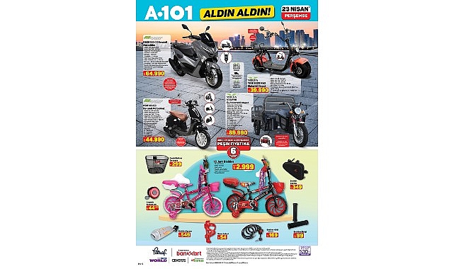 23 nisanda a101de mobilite ve teknoloji urunleri