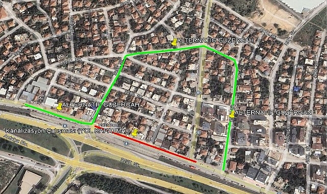 antalya bulvari yan yolunun bir kismi trafige kapatilacak