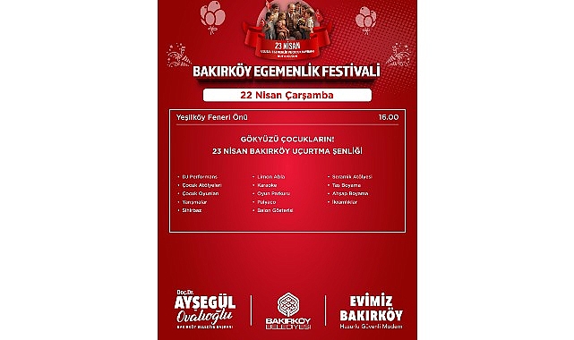 bakirkoyde 23 nisan coskusu festivalle yasanacak