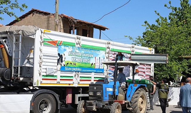 baskan cercioglundan germencikte kucuk ureticilere yem destegi