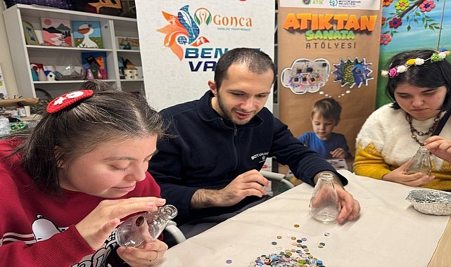 cam atiklar goncada sanata donustu