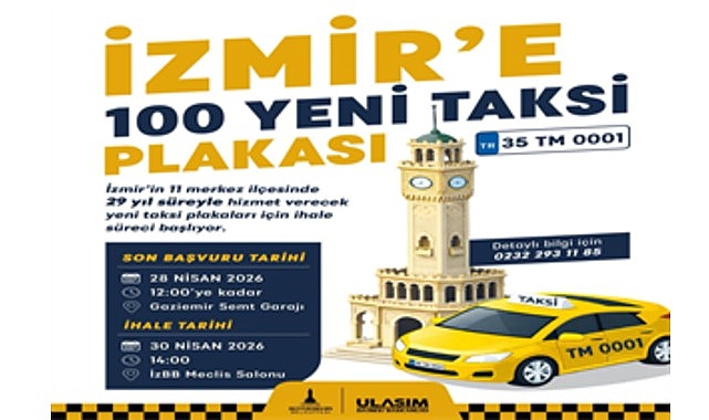 izmirin kent merkezine 100 yeni taksi