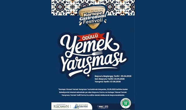 kartepe gastronomi festivali yemek yarismasi basvurulari basladi