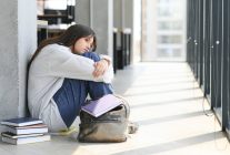 lonely sad schoolgirl while all 2