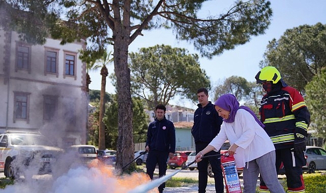 olasi yanginlara karsi tatbikat