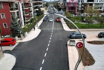 sehit ergun koncu caddesinde yol cizgileri cekildi