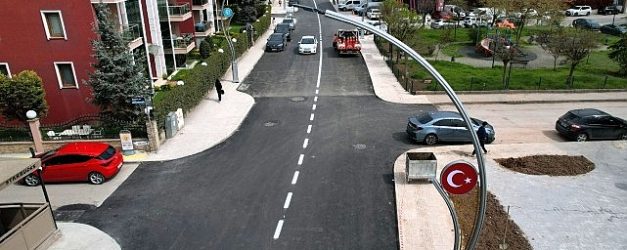 sehit ergun koncu caddesinde yol cizgileri cekildi