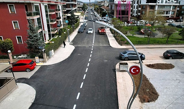 sehit ergun koncu caddesinde yol cizgileri cekildi