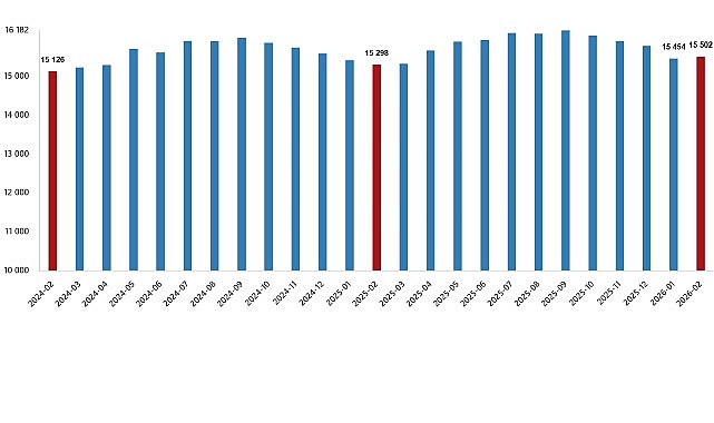 ucretli calisan istatistikleri subat 2026