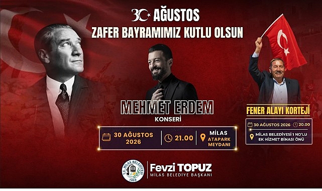 30 Ağustos Zafer Bayramı coşkusu fener alayı ve Mehmet Erdem konseriyle yaşanacak 1 30 agustos zafer bayrami coskusu fener alayi ve mehmet erdem konseriyle yasanacak